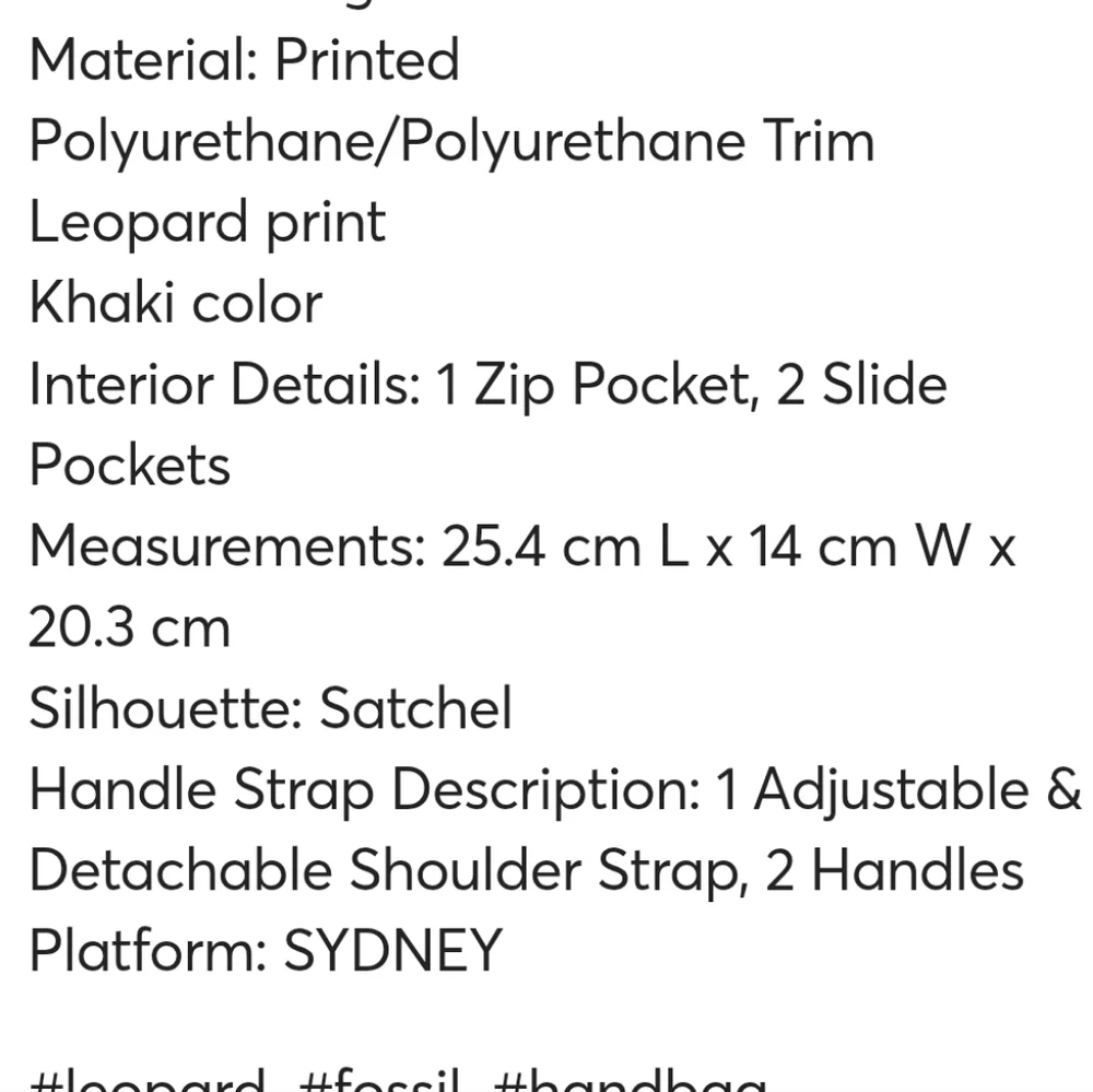 FOSSIL SATCHEL LEOPARD & WALLET - Picture 12 of 12